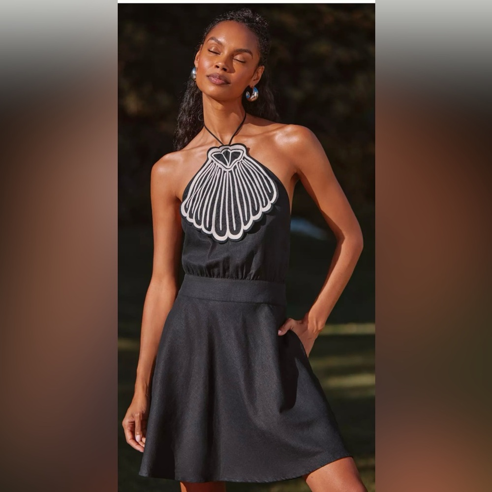Farm Rio Linen Blend Cover-Up Dress